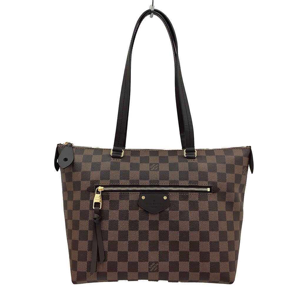 LOUIS VUITTON IENA Damier Ebene Brown Tote Bag Handbag